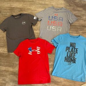 Lots of boys Under Armour shirts
